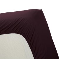 Ambiante Spannbettlaken Cotton Uni HL_Dark Red_UV_UV_180x210/220 180 x 210/220 cm Steghöhe: 35 cm 1 Spannbettlaken