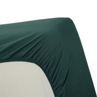 Ambiante Spannbettlaken Cotton Uni HL_Dark Green_UV_UV_160x210/220 160 x 210/220 cm Steghöhe: 35 cm 1 Spannbettlaken