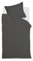 Ambiante Bettwäsche Satin Uni_Dark Grey_DE_UV_155x220 155 x 220 cm + 1x 80 x 80 cm 1 Bettbezug, 1 Kissenbezug