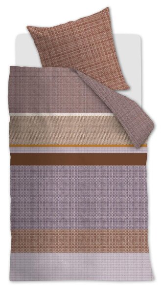 Beddinghouse Bettwäsche Birger_Mauve_DE_UV_155x220 155 x 220 cm + 1x 80 x 80 cm 1 Bettbezug, 1 Kissenbezug