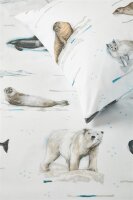 Beddinghouse x Hanneke de Jager Bettwäsche Polar Animals_Grey_DE_UV_135x200 135 x 200 cm + 1x 80 x 80 cm 1 Bettbezug, 1 Kissenbezug