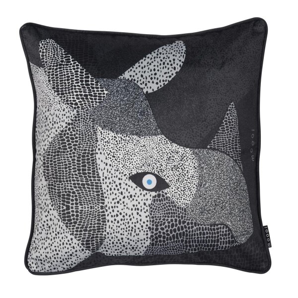 Beddinghouse Dekokissen MO Dwarf Rhino Cushion_Black_UV_UV_50x50 50x50 cm / 20x20" 1 Zierkissen