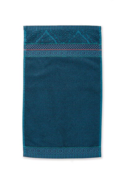 Pip Studio Gästehandtuch Soft Zellige_Dark Blue_UV_UV_30x50 30 x 50 cm 1 Gästehandtuch