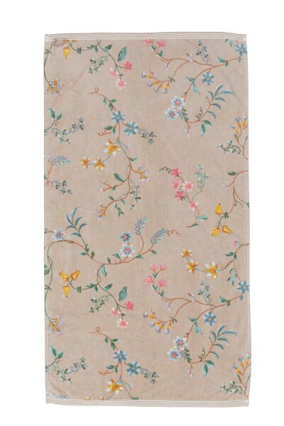 Pip Studio Handtuch Les Fleurs_Khaki_UV_UV_55x100 55 x 100 cm 1 Handtuch