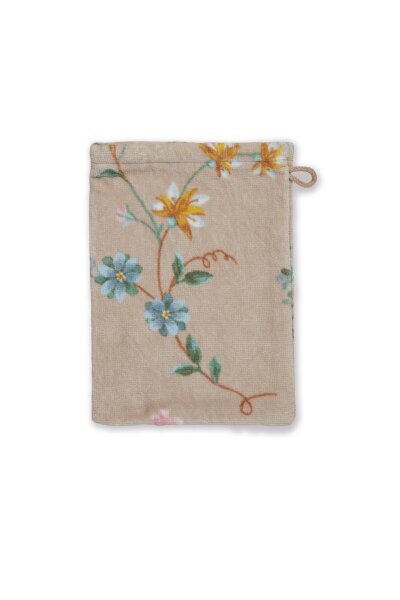 Pip Studio Waschlappen Les Fleurs_Khaki_UV_UV_16x22 16 x 22 cm 3 x Waschlappen