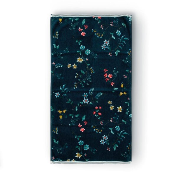 Pip Studio Handtuch Les Fleurs_Dark Blue_UV_UV_55x100 55 x 100 cm 1 Handtuch