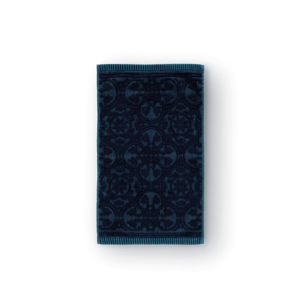 Pip Studio Gästehandtuch Tile de Pip_Dark Blue_UV_UV_30x50 30 x 50 cm 1 Gästehandtuch