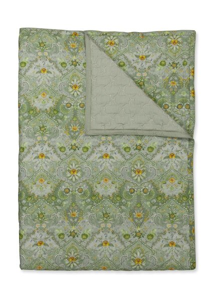 Pip Studio Tagesdecke Saluti Piccoli Quilt_Green_UV_UV_180x260 1x 180x260 cm 1 Tagesdecke