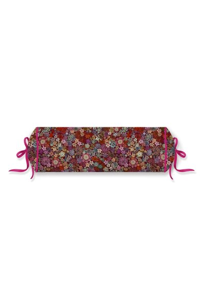 Pip Studio Dekokissen Tutti i Fiori Roll Cushion_Dark Red_UV_UV_22x70 22 x 70 cm 1 Zierkissen