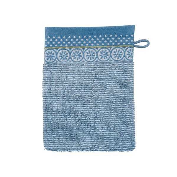 Pip Studio Waschlappen Soft Zellige_Blue Grey_UV_UV_16x22 16 x 22 cm 3 x Waschlappen