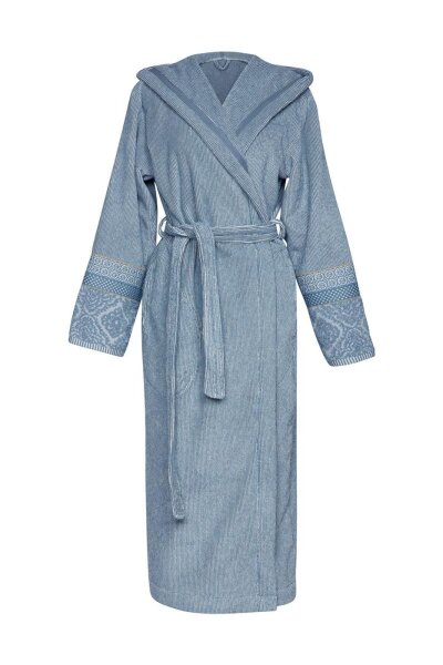 Pip Studio Bademantel Soft Zellige Bathrobe_Blue Grey_UV_UV_XS XS 1 Bademantel