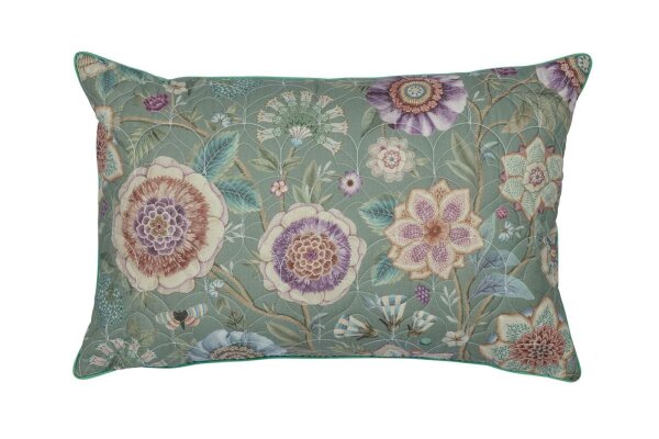 Pip Studio Dekokissen Viva Las Flores Quilted Cushion_Green_UV_UV_45x70 45 x 70 cm 1 Zierkissen