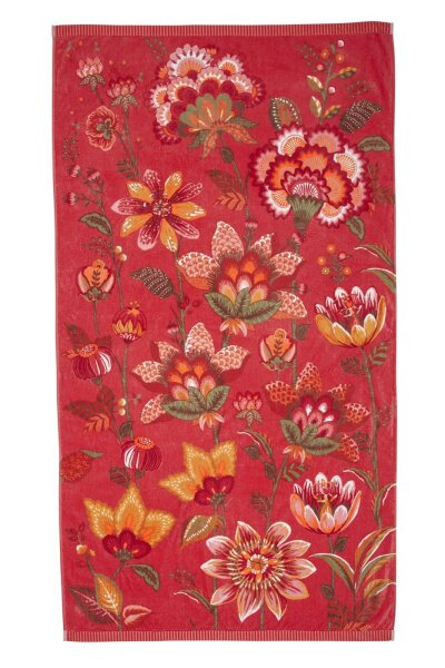 Pip Studio Strandlaken Sunny side up beachtowel_Red_UV_UV_100x180 100 x 180 cm 1 Strandlaken