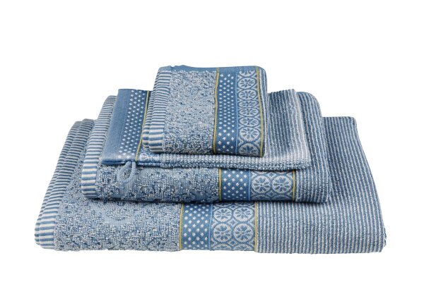 Pip Studio Gästehandtuch Soft Zellige_Blue Grey_UV_UV_30x50 set a 3 30 x 50 cm set van 3 3 guest towel