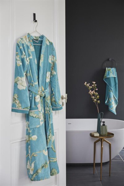 Beddinghouse x Van Gogh Museum Bademantel Blossom Bathrobe_Blue_UV_UV_XS XS 1 Bademantel