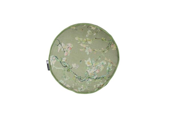 Beddinghouse x Van Gogh Museum Dekokissen Round Blossom_Green_UV_UV_40x40 diameter 40 cm 1 Zierkissen