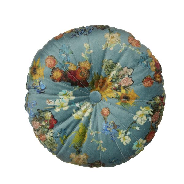 Beddinghouse x Van Gogh Museum Dekokissen Boule de Fleurs Cushion_Green_UV_UV_Dia 40cm diameter 40 cm 1 Zierkissen