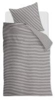 vtwonen Bettwäsche Comfy Stripe_Grey_DE_UV_135x200 135 x 200 cm + 1x 80 x 80 cm 1 Bettbezug, 1 Kissenbezug