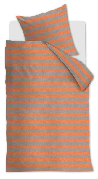 vtwonen Bettwäsche Bold Stripe_Peach_DE_UV_135x200 135 x 200 cm + 1x 80 x 80 cm 1 Bettbezug, 1 Kissenbezug