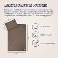 Julius Zöllner GmbH &Co.KG Bettwäsche nougat Bettwäsche Musselin 100/135+40/60 (BxLxH)  B=29 x L=38 x H=5 cm