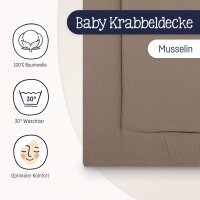 Julius Zöllner GmbH &Co.KG Krabbeldecke nougat Krabbeldecke Musselin 95/135 (BxLxH)  B=45 x L=65 x H=15 cm