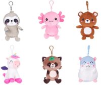 KAWAII Kuties Plüsch Kuscheltier Plüsch Plüschfigur Teddybär Stofftier für Kinder Bagclip 12 cm Faultier Anime Kawaii Plush Stofftier Cute Plushie Halloween Geschenke