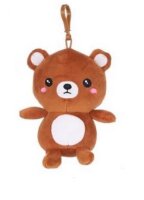 KAWAII Kuties Plüsch Kuscheltier Plüsch Plüschfigur Teddybär Stofftier für Kinder Bagclip 12 cm Teddy Anime Kawaii Plush Stofftier Cute Plushie Halloween Geschenke