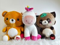 KAWAII Kuties Plüsch Kuscheltier Plüsch Plüschfigur Teddybär Stofftier für Kinder 24 cm Teddy Anime Kawaii Plush Stofftier Cute Plushie Halloween Geschenke