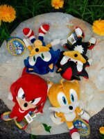 Sonic The Hedgehog - SEGA - Sonic Plüschtier 22 cm, Sonic Kuscheltier Sonic Set alle 4