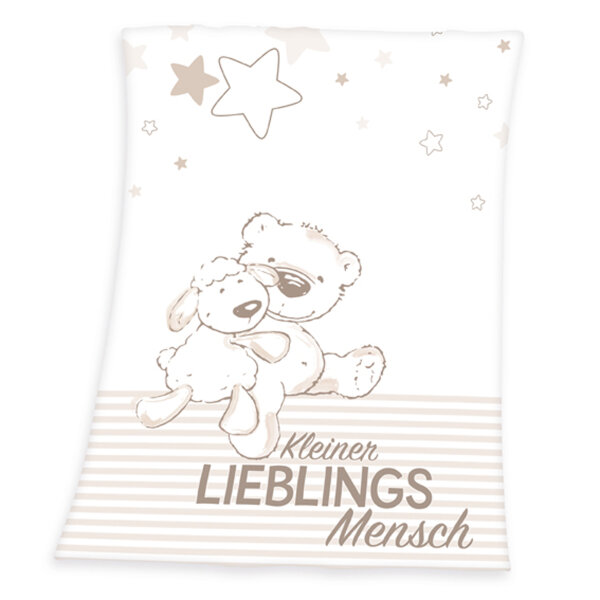 Herding Lieblingsmensch Microfaserflausch-Decke Kuscheldecke 75/100 cm