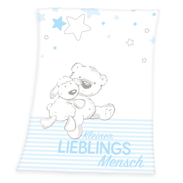 Herding Lieblingsmensch Microfaserflausch-Decke Kuscheldecke 75/100 cm