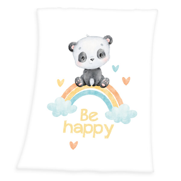 Herding Regenbogen Panda Soft-Peachdecke Kuscheldecke 75/100 cm