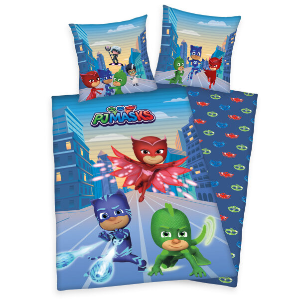 Herding PJ Masks Bettwäsche Bettwäsche mit Marken-RV  80/80+135/200 cm