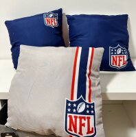 Herding NFL Football Dekokissen Dekokissen Gr. 40/40 cm grau blau