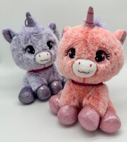 Einhorn Kuscheltier Plüschtier unicorn Stofftier Plüschfigur XXL 25 cm lila Glitzer