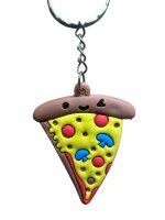 Schlüsselanhänger  Mini Anhänger Geschenk Cartoon Schlüsselanhänger Silikon Schlüsselanhänger für Handyhülle Charme Rucksack Geschenk Pizza