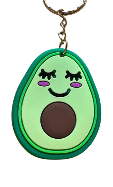 Schlüsselanhänger  Mini Anhänger Geschenk Cartoon Schlüsselanhänger Silikon Schlüsselanhänger für Handyhülle Charme Rucksack Geschenk Avocado