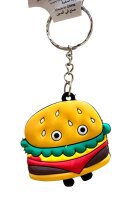 Schlüsselanhänger  Mini Anhänger Geschenk Cartoon Schlüsselanhänger Silikon Schlüsselanhänger für Handyhülle Charme Rucksack Geschenk Hamburger