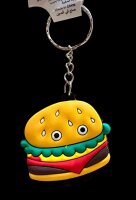 Schlüsselanhänger  Mini Anhänger Geschenk Cartoon Schlüsselanhänger Silikon Schlüsselanhänger für Handyhülle Charme Rucksack Geschenk Hamburger