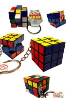 Schlüsselanhänger  Mini Anhänger Geschenk Cartoon Schlüsselanhänger Silikon Schlüsselanhänger für Handyhülle Charme Rucksack Geschenk Spiel Zauberwürfel Rubiks Cube Würfel 3 cm