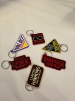 Schlüsselanhänger 6cm Mini Anhänger Geschenk Cartoon Schlüsselanhänger Silikon Schlüsselanhänger für Handyhülle Charme Rucksack Geschenk Stranger Things Palace Arcade