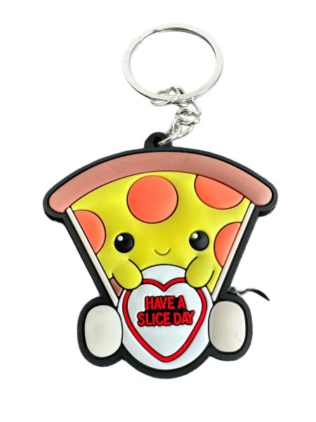 Schlüsselanhänger  Mini Anhänger Geschenk Cartoon Schlüsselanhänger Silikon Schlüsselanhänger für Handyhülle Charme Rucksack Geschenk SA Love Hearts Pizza