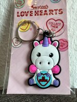 Schlüsselanhänger  Mini Anhänger Geschenk Cartoon Schlüsselanhänger Silikon Schlüsselanhänger für Handyhülle Charme Rucksack Geschenk SA Love Hearts Einhorn