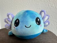 Axolotl Echse Molch Salamnder Kuscheltier Figur Plüsch Tintenfisch Spiel Puppe XL 29 cm Plüschtier Püsch Wassertier blau