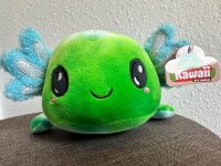 Axolotl Echse Molch Salamnder Kuscheltier Figur Plüsch Tintenfisch Spiel Puppe XL 29 cm Plüschtier Püsch Wassertier grün