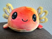 Axolotl Echse Molch Salamnder Kuscheltier Figur Plüsch Tintenfisch Spiel Puppe XL 29 cm Plüschtier Püsch Wassertier orange