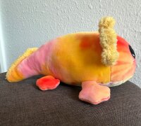 Axolotl Echse Molch Salamnder Kuscheltier Figur Plüsch Tintenfisch Spiel Puppe XL 29 cm Plüschtier Püsch Wassertier orange