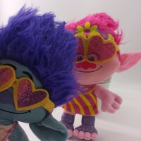 Trolls Plüsch Kuscheltier XXL 40 cm Trolls mit Brille Plüschtier Anime Kawaii Plush Stofftier Cute Plushies Plüschtiere Plushie Halloween Weihnachten Geschenke für Kinder