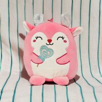 KAWAII Kuties Plüsch Kuscheltier Plüsch Plüschfigur Rentier pink Stofftier für Kinder 20 cm Anime Kawaii Plush Stofftier Cute Plushie Halloween Geschenke