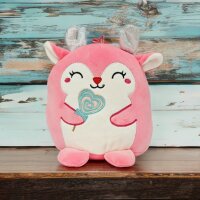 KAWAII Kuties Plüsch Kuscheltier Plüsch Plüschfigur Rentier pink Stofftier für Kinder 20 cm Anime Kawaii Plush Stofftier Cute Plushie Halloween Geschenke